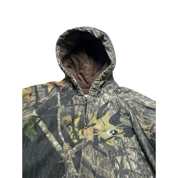 Vintage Moss Oak Apparel Men's Insulated Jacket Hooded BreakUp Size Youth XL Y2K - Picture 3 of 13